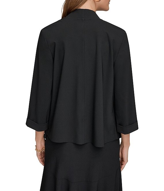 Donna Karan 3/4 Sleeve Open Front Cardigan Jacket | Dillard's