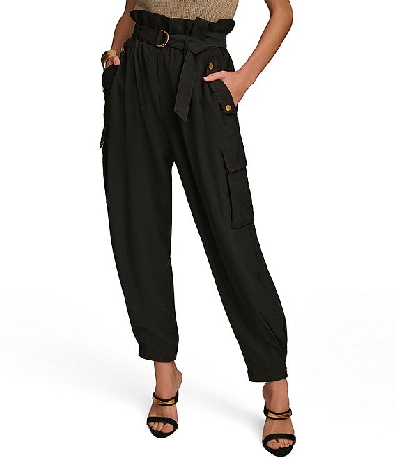 Donna Karan Belted High Rise Cargo Pants | Dillard's
