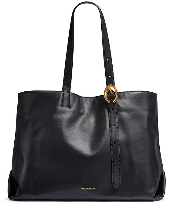 Donna Karan Brocade Leather Tote Bag