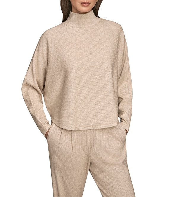 Donna Karan Weekend Knit Turtle Neck Long Sleeve Coordinating Top