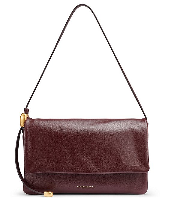 Donna Karan Leather Flap Shoulder Bag