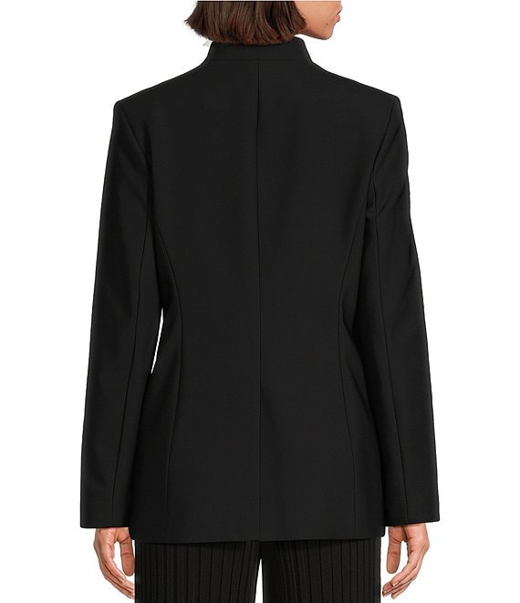 美品 DONNA KARAN リネン混 テーラードジャケット 52 XL 黒 Donna Karan Open Front Hardware Button Sleeve Blazer | Dillard's