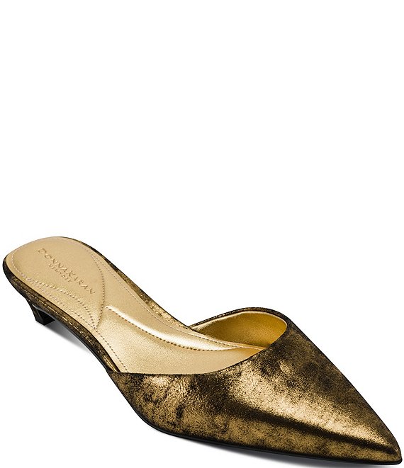 Donna Karan Peccola Metallic Leather Dress Mules | Dillard's