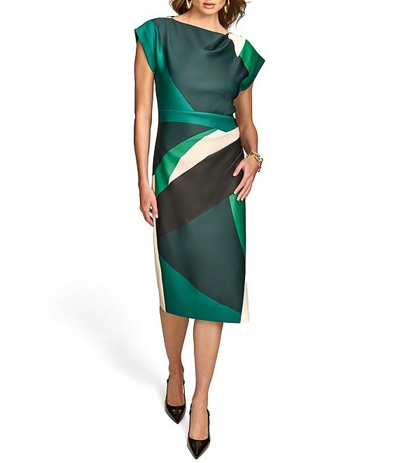Donna karan cold shoulder dress shop