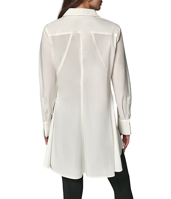donna karan women's collared long-sleeve a-line dress Donna Karan Weekend Women's Elbow-Sleeve Collared Polo Dress - Black