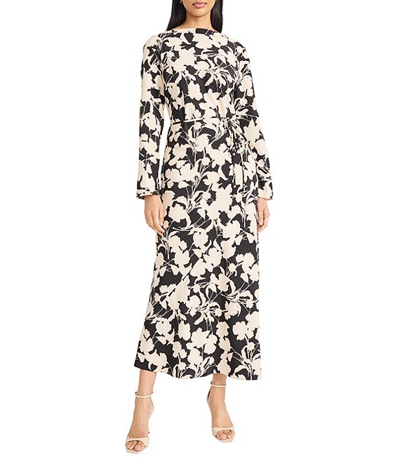 Donna Morgan Long Sleeve Maxi Dress