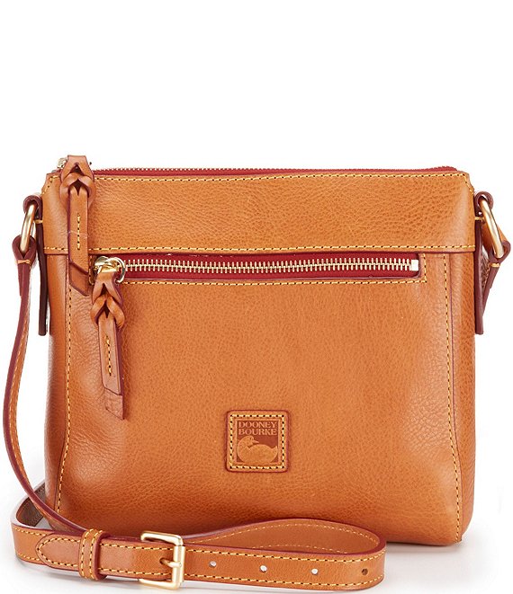 Authentic DOONEY & BOURKE USA Orange Florentine Satchel Leather Bag with  Crossbody Strap