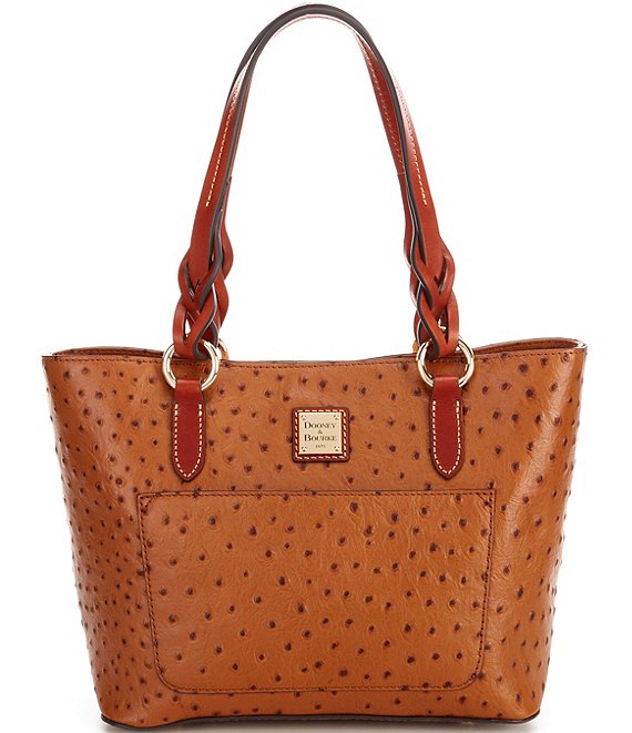Color:Caramel - Image 1 - Small Gretchen Leather Tote Bag