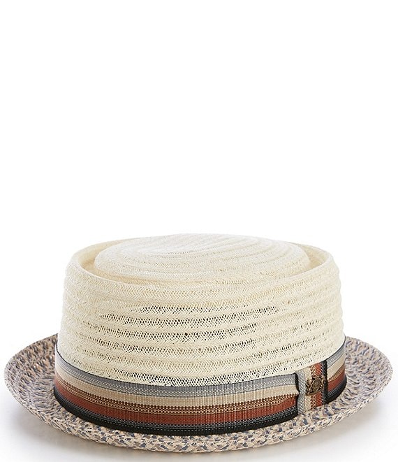 Dorfman Milano Paper Braid Pork Pie Hat