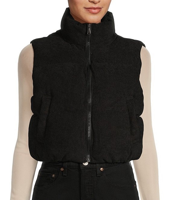 Zip Front Cropped Puffer Vest