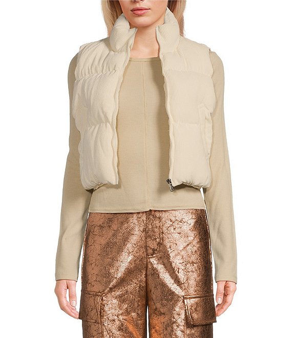Prada Cropped Corduroy Down Vest | Saks Fifth Avenue