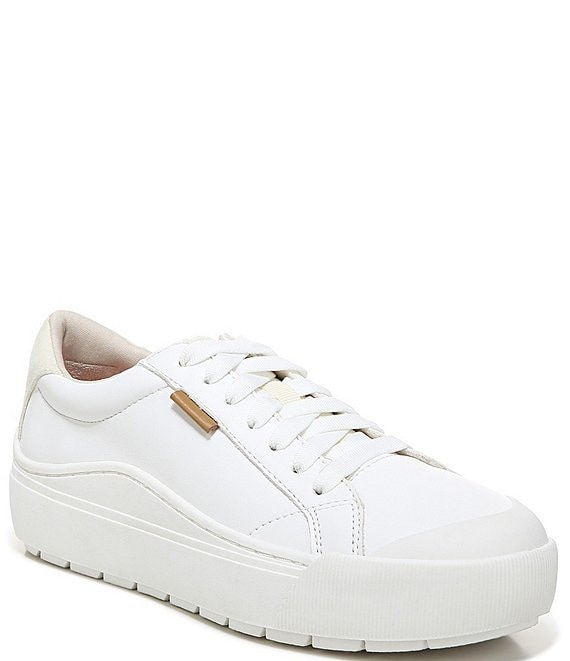 Color:White - Image 1 - Time Off Lace-Up Platform Sneakers