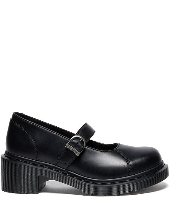 Dr.Martens enamel mary jane - Mary Jane Flower Crazy Horse Leather