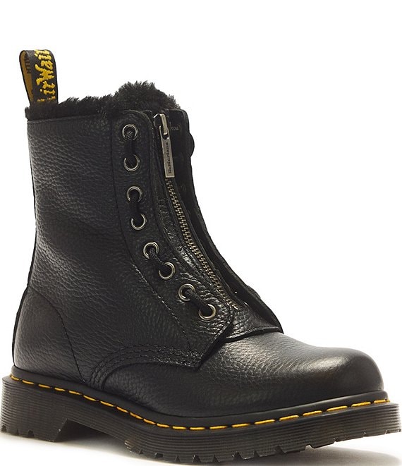 Dr. Martens Women's 1460 Front Zip Warm Lined Water Resistant Combat Booties