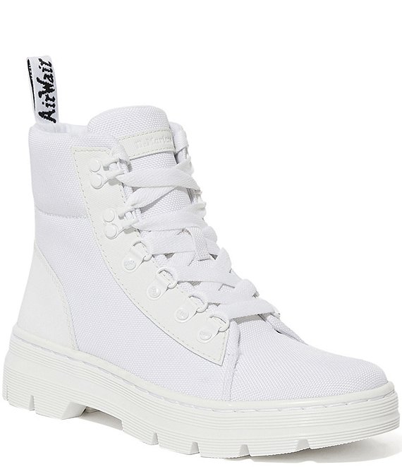 dr martens combs platform combat boot white