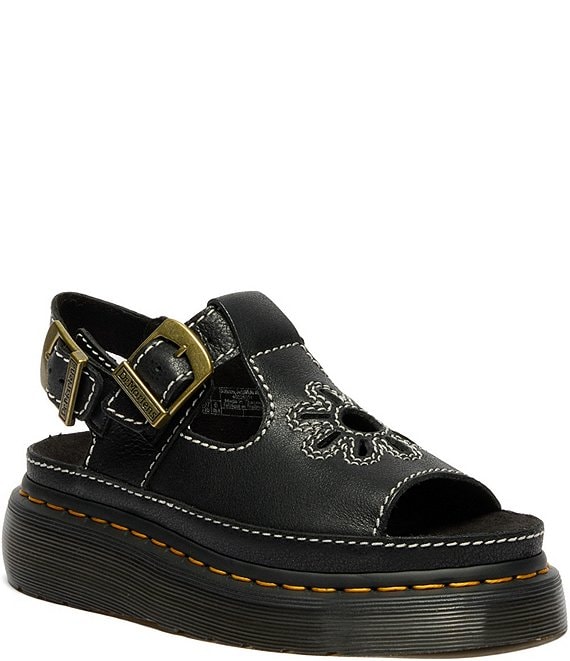Dr. Martens Women's Dunnet Flower Cut Out Platform Sandals