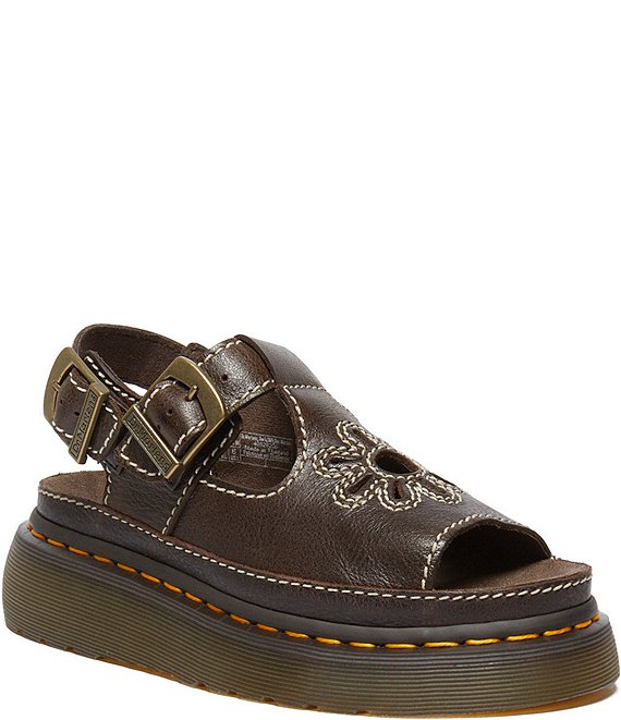 Dr. Martens Women's Dunnet Flower Cut Out Platform Sandals