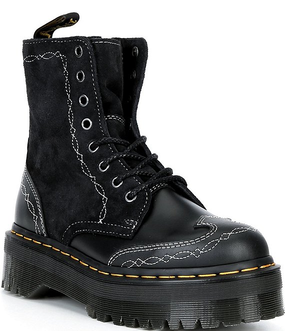 Dr. Martens Women's Jadon Desert Rodeo Contrast Stitch Platform Booties