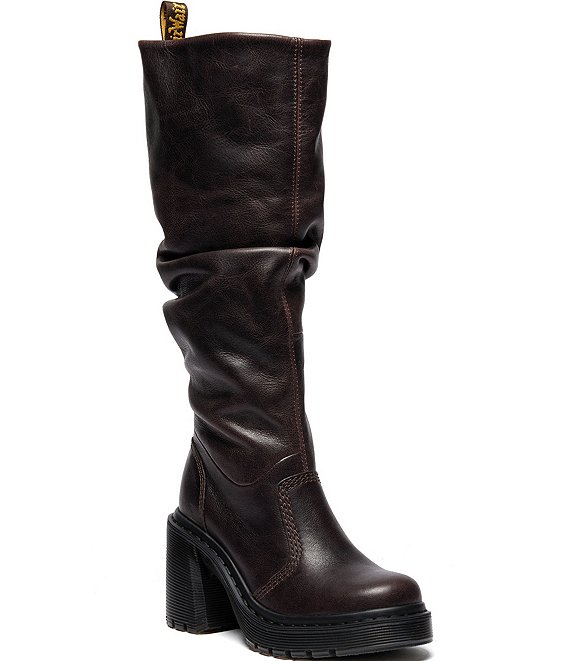 Dr. Martens Women's Kasey Kinsley Leather Heeled Tall Boots
