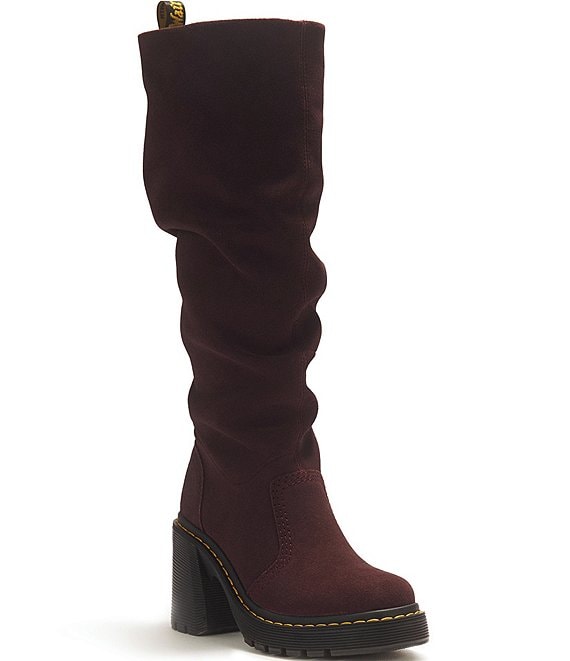 Dr. Martens Women's Kasey Suede Heeled Tall Boots