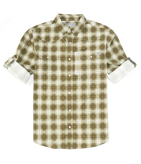 Drake Clothing Co. Performance Stretch Cinco Ranch Western Plaid Woven ...