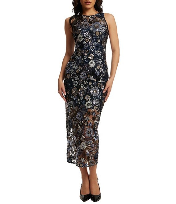 Lace Round Neck Sleeveless Bodycon Dresses Lace Round Neck Sleeveless Bodycon Dresses