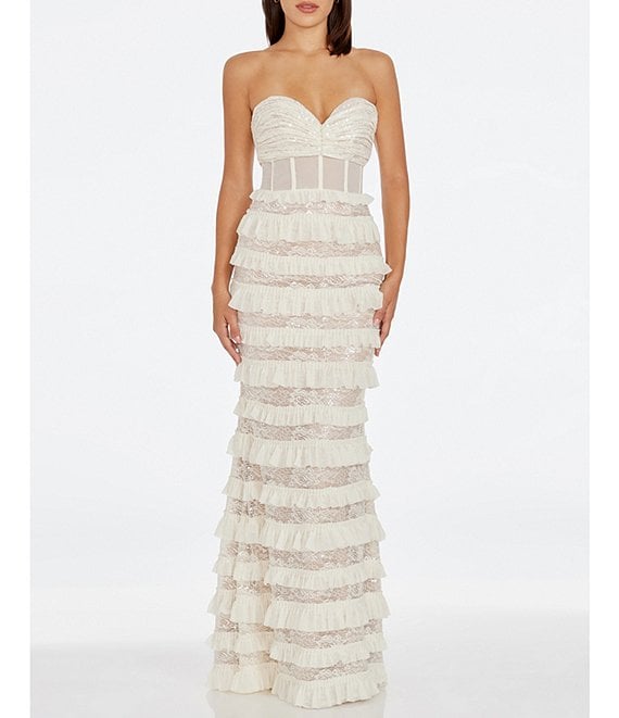 Dillards white lace shops dress