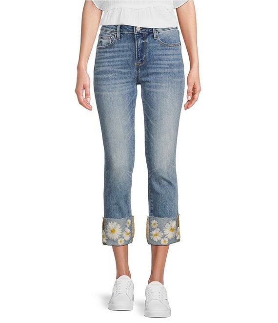 DRIFTWOOD Colette Embroidered Cropped Jeans 32 hotsell