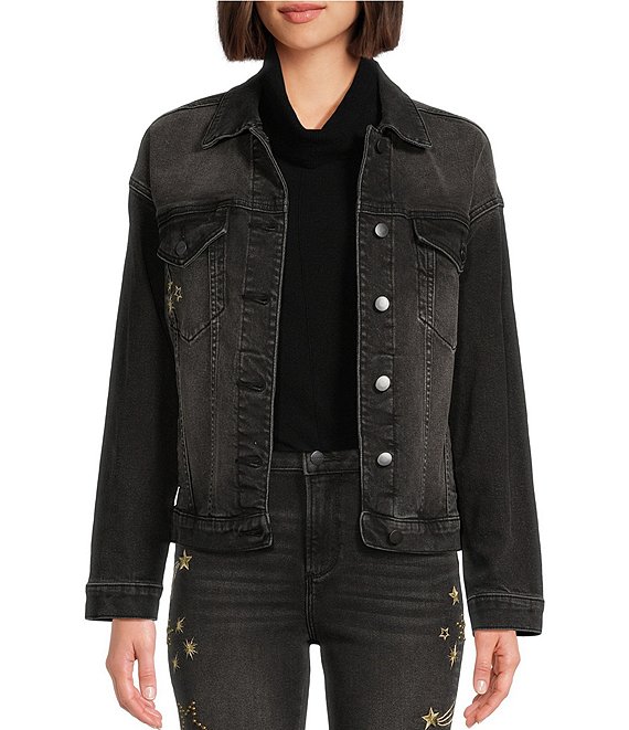 Women's Edition Point Collar Jacket in Black Leather - Thursday