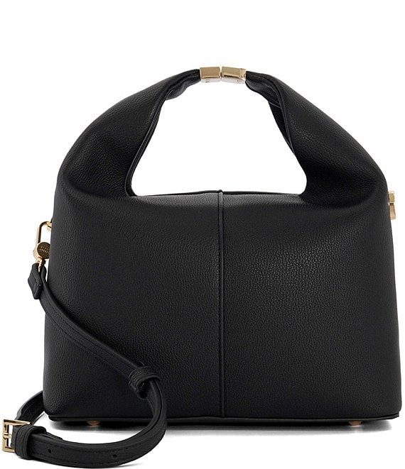 Dune Womens Camel synthetic Debuts Mini Faux Leather Grab Bag