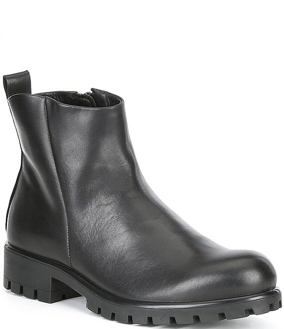 ECCO Women's Modtray Water Resistant Leather Chunky Lug Sole Ankle Boots |  Dillard's