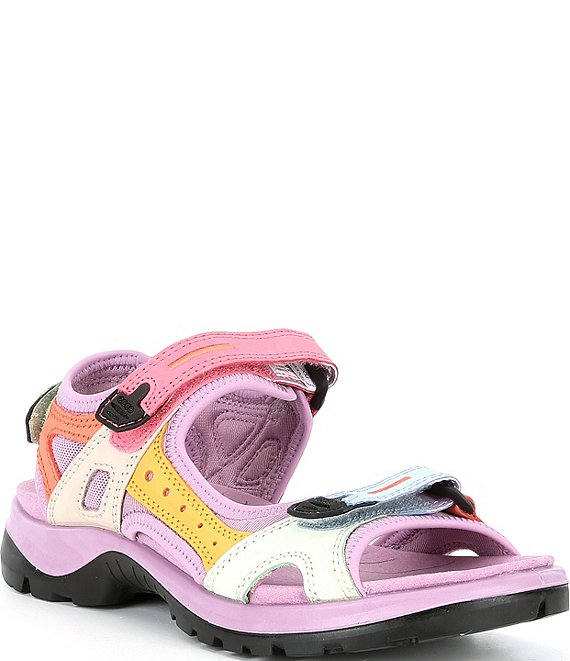 ECCO Offroad Color Block Leather Sandals Dillard s