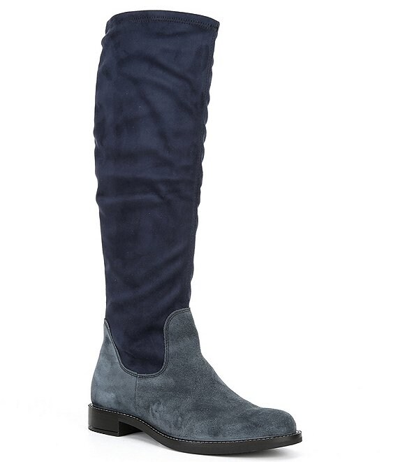 Color:Marine - Image 1 - Sartorelle 25 Suede Tall Boots