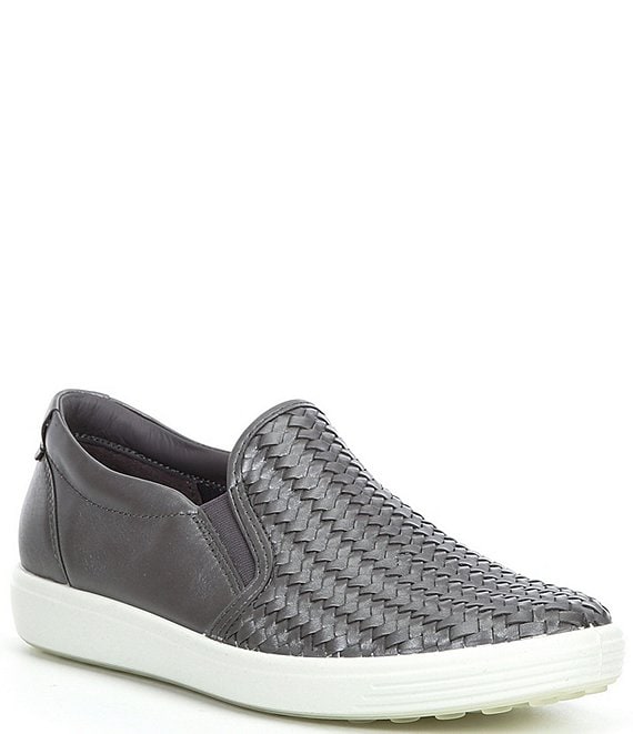 ECCO Soft 7 Woven Leather Slip On II Sneakers | Dillard's