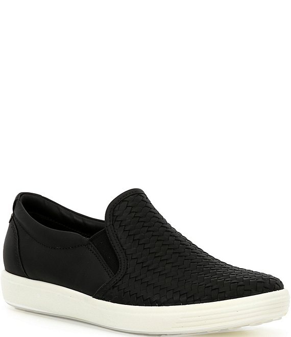 ECCO Soft 7 Woven Leather Slip On II Sneakers | Dillard's