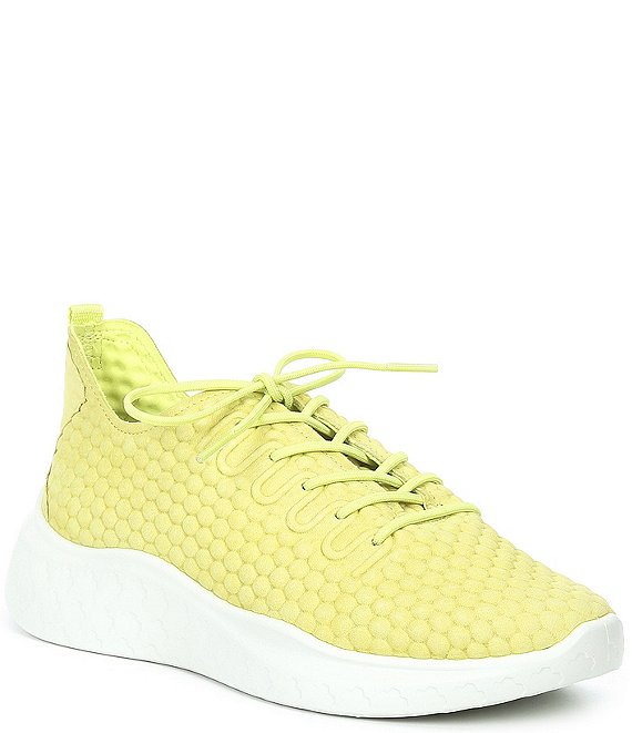 Color:Sunny Lime - Image 1 - Women's Therap Leather Lace-Up Sneakers
