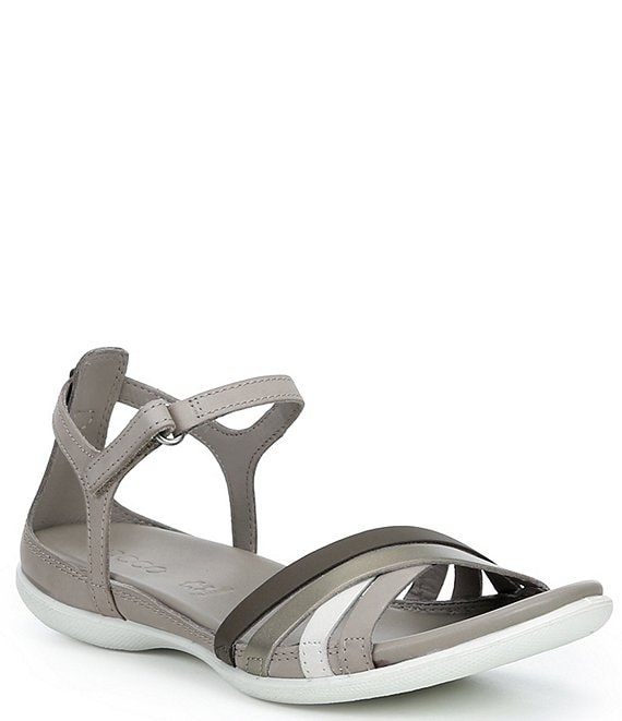 ECCO Women's Flash Leather Ankle Wrap Sandals