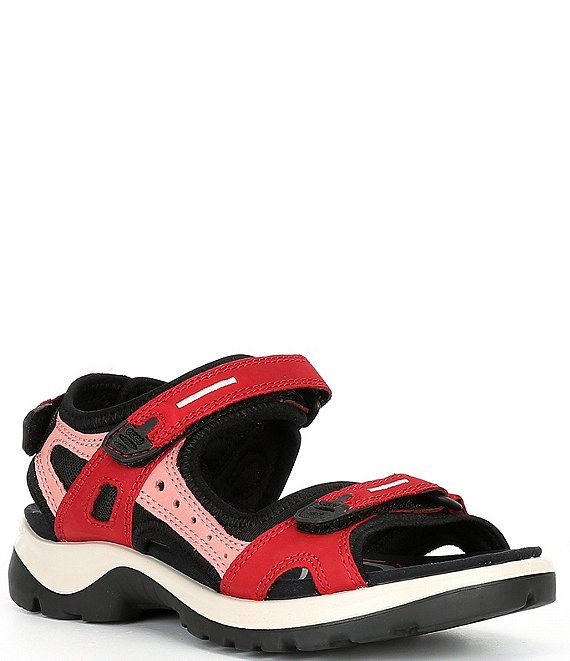 Color:Chili Red - Image 1 - Yucatan Adjustable Strap Leather Sandals