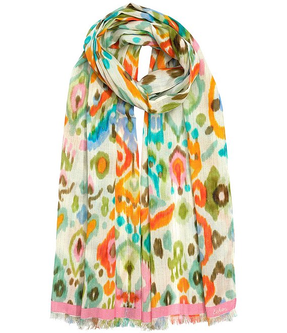 Echo Metallic Ikat Scarf Wrap | Dillard's