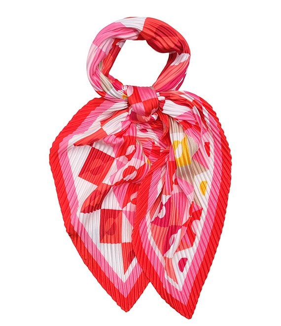 Echo Mosaic Geometric Pleated Diamond Scarf | Dillard's