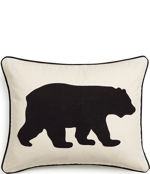 Color:Black - Image 1 - Black Bear Breakfast Pillow