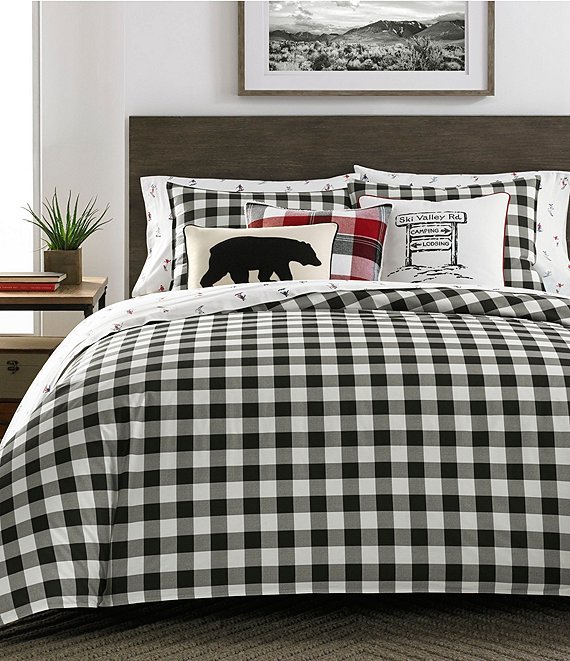 Eddie Bauer Mountain Black Plaid Comforter Mini Set Dillard S