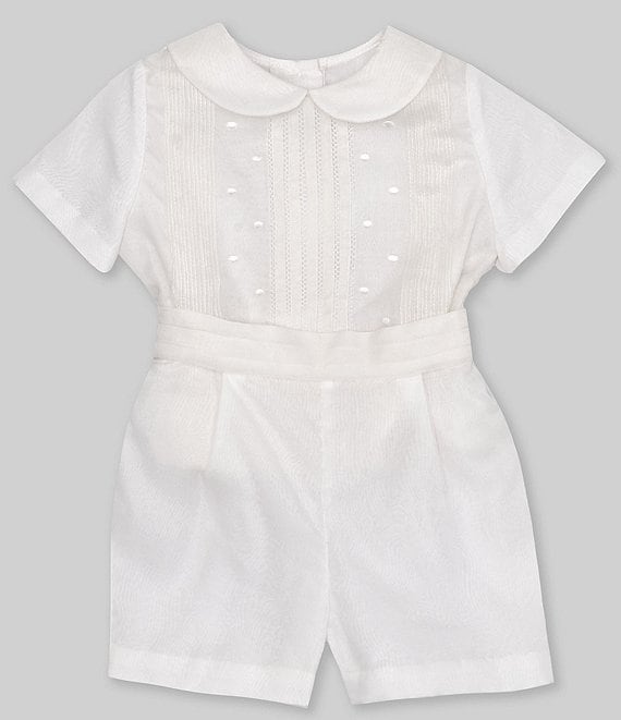 Edgehill Collection Baby Boys 3-24 Months Peter Pan Collar Short Sleeve ...