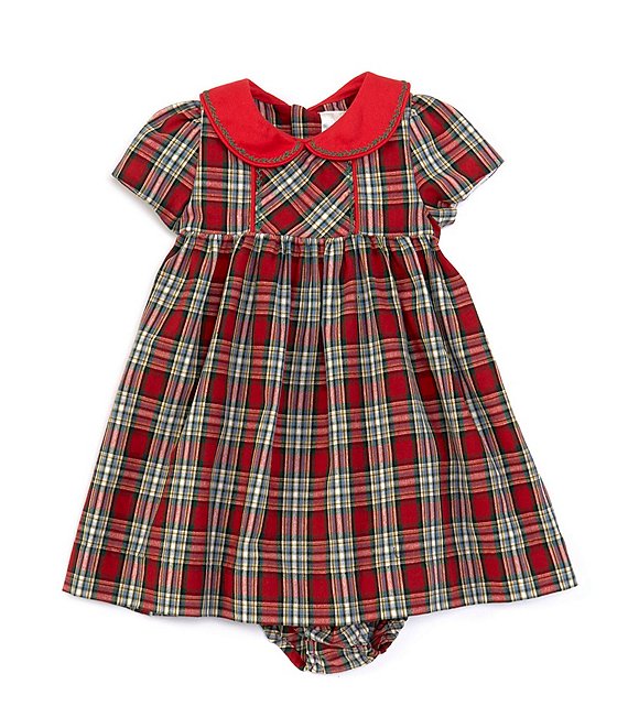 plaid baby dress