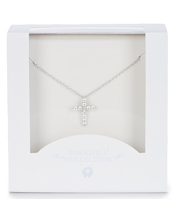 White gold cross hot sale for baby girl