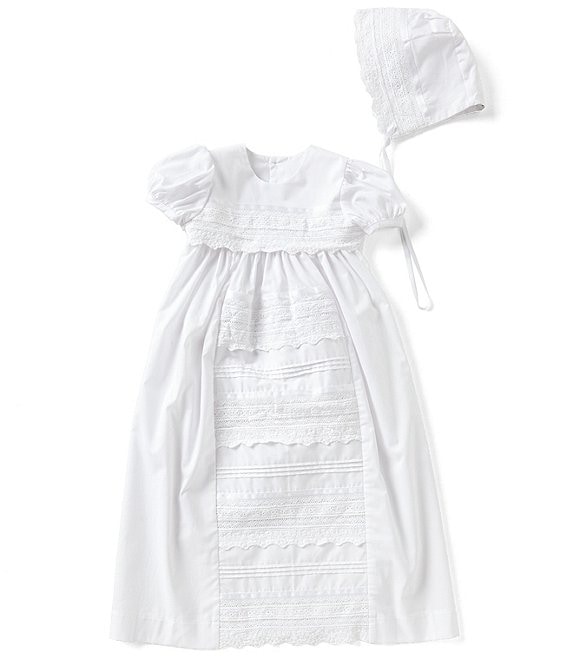 Edgehill Collection Baby Girls Newborn-12 Months Lace Christening Gown ...