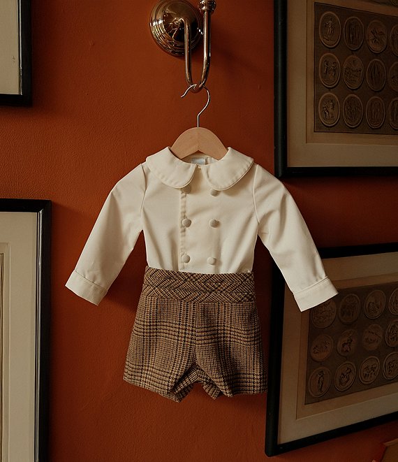 Edgehill Collection x Kristin Ellen Hockman Little Boys Peter Pan Collar Emil Short Set