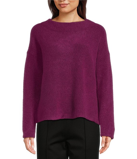 Eileen Fisher Purple factory Mohair Blend Knit Sweater Vest