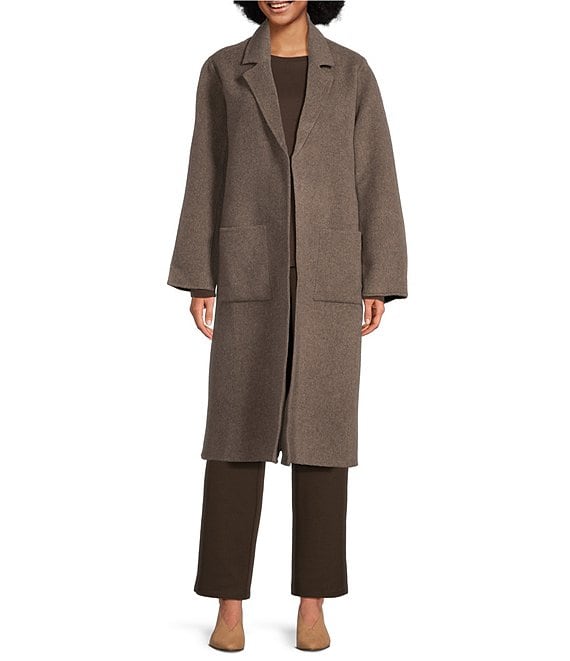 Eileen Fisher Womens Notch Collar Large Trench outlet Coat