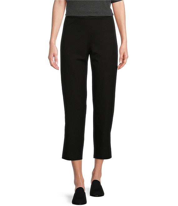 Eileen Fisher Organic Cotton Stretch Twill Slim Leg Ankle Pants | Dillard's